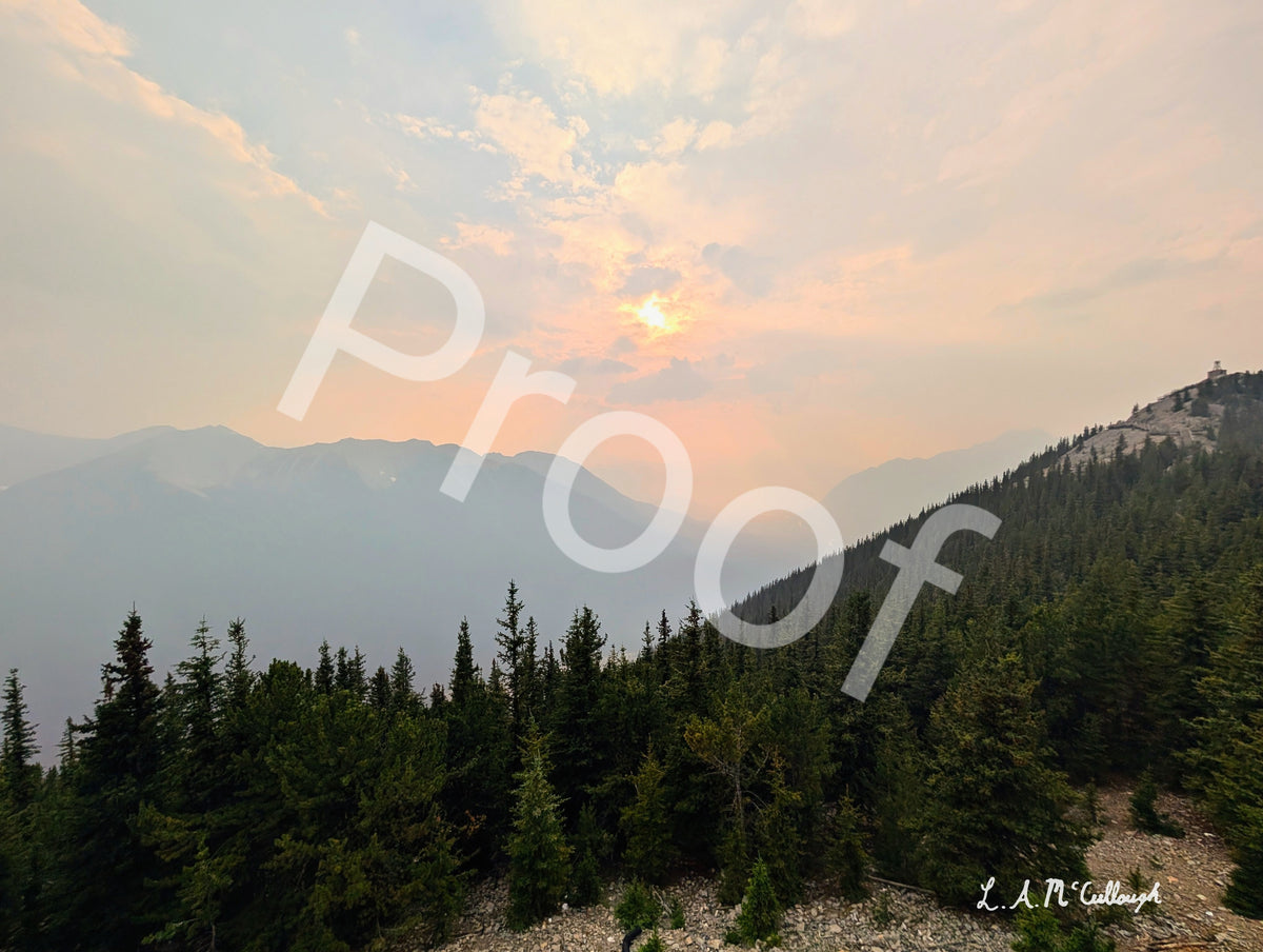 Smokey Mountains and Sun on Sulfur Mountain