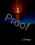 Hot Air Balloon Lamp at Night